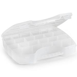 PlasticForte Koffertje/opbergdoos/sorteerbox - 13-vaks - Transparant