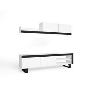 Skraut Home  Lounge Furniture, Idem -model, 200x40x180cm, Zwart En Wit, Moderne Stijl