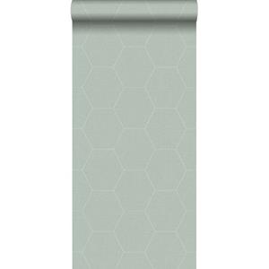ESTAhome Behang Hexagon Celadon Groen - 148750 - 0,53 X 10,05 M