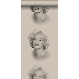 Origin Wallcoverings Behang Marilyn Monroe Grijs En Zwart