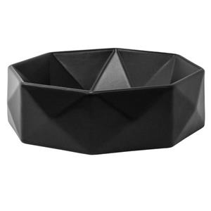 Waschbecken Diamantform ohne Überlauf Ø 42x13,5 cm Schwarz aus Keramik ML-Design