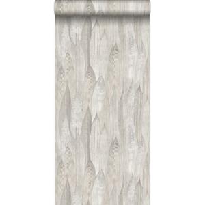 Origin Wallcoverings Eco-texture Vliesbehang Bladeren Warm Grijs