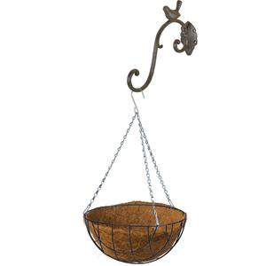 Nature Hanging basket 30 cm met ijzeren muurhaak en kokos inlegvel -