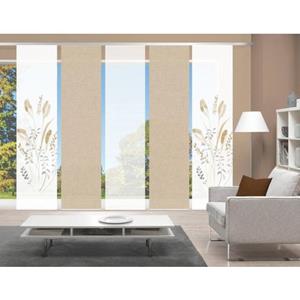 Schiebegardine 080944 AYENE Schiebegardine, halbtransparent, Bambusoptik, 260x60 cm, Vision S, (5 St), 100% Polyester