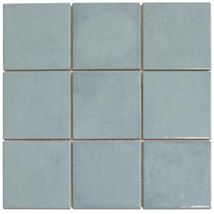 The Mosaic Factory Kasba wandtegel - 29.7x29.7cm - Vierkant - Porselein Turquoise- Glanzend KAG10150