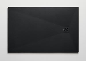 Resigres Zero douchebak 100x80cm zwart mat composiet