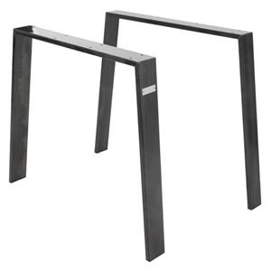 2er Set Tischbeine Loft, 90x72 cm, Profil 8x2 cm, Industrial, aus Stahl - Ml-design