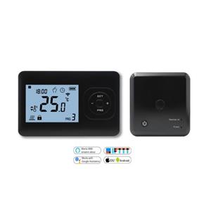 Quality Heating Qh-basic Wifi Black Thermostaat Inclusief Tc-05 Opbouw Ontvanger