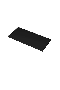 Proline Top afdekplaat gelakt 100 x 3,2 x 46 cm, mat zwart