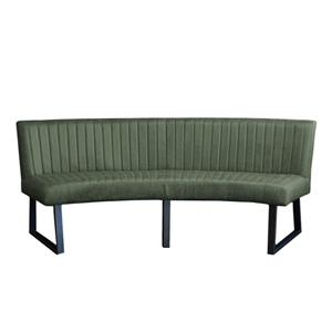 HomingXL Eetkamerbank - Oval - geschikt voor ovale tafel 240 cm - lederlook Missouri groen 10