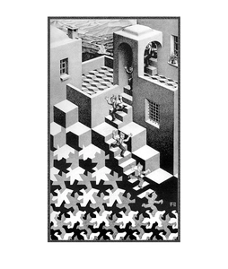 PGM Kunstdruk M.C. Escher Kreislauf 55x65cm