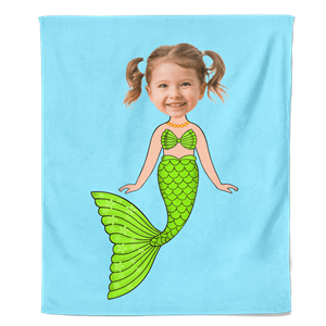 PillowBuddies Cartoon Fleecedeken Mermaid