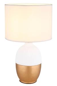 Globo Gouden tafellamp Valentino met wit 21627W