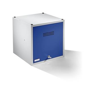 Wolf Privé-vak, uitbreidbaar, h x b x d = 500 x 500 x 500 mm, met veiligheidscilinderslot, deur gentiaanblauw