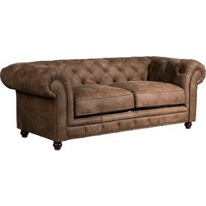 Max Winzer Chesterfield-Sofa "Old England", 2,5-Sitzer Ledersofa mit Knopfheftung & Ziernägeln, Breite 218 cm
