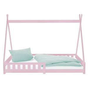 Ml-design - Kinderbett Tipi mit Lattenrost inkl. Matratze, 90x200 cm, Rosa, aus Kiefernholz, Indianer Bett für Mädchen & Jungen, Hausbett Jugendbett
