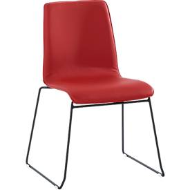 Leyform Bezoekersstoel ZEROS´SE, zwart/rood