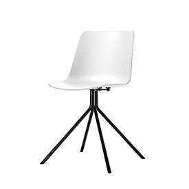 Paperflow Bezoekersstoel DN, set van 2, B 440 x D 530 x H 780 mm, polypropyleen & gelakt staal, wit