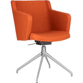 Topstar Konferenzstuhl Sitness 1.0, dreidimensionale Sitzfläche, höhenverstellbar, drehbar, orange