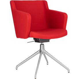 Topstar Konferenzstuhl Sitness 1.0, dreidimensionale Sitzfläche, höhenverstellbar, drehbar, rot