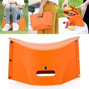 Huismerk Outdoor picknick draagbare multi-functionele creatieve kunststof vouwen kruk stoel (oranje)