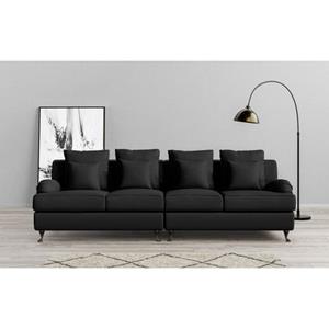 Guido Maria Kretschmer Home&Living Big-Sofa "NORIN", (2 St.), zwei Fußarten: vorne - Rollen, hinten - Holzfüße