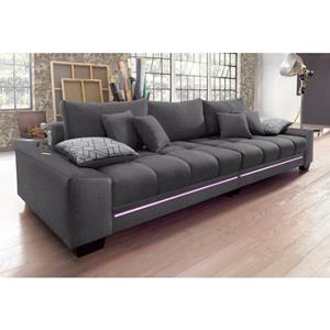 Mr. Couch Big-Sofa "Nikita", wahlweise mit Kaltschaum (140kg Belastung/Sitz), mit RGB-Beleuchtung