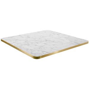 Vega Tafelblad Marvani vierkant; 60x60x2.5 cm (LxBxH); goud/wit/gemarmerd; vierkant