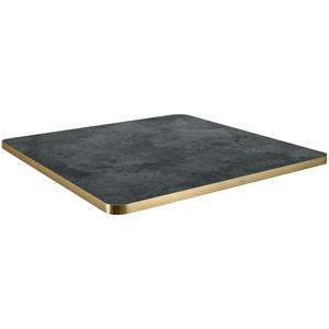 Vega Tafelblad Marvani vierkant; 60x60x2.5 cm (LxBxH); goud/zwart; vierkant