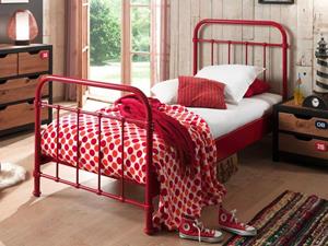 Mobistoxx Bed BROOKLYN 90x200 cm rood