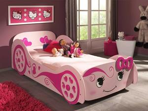 Mobistoxx Bed LOVE CAR 90x200 cm roze