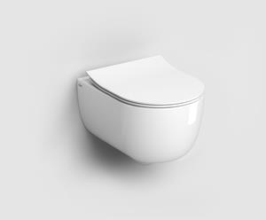 Clou Hammock randloos toilet keramiek 49cm met dunne softclose zitting wit glans