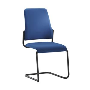 Interstuhl Bezoekersstoel GOAL, sledestoel, VE = 2 stuks, stoelframe zwart, gentiaanblauw