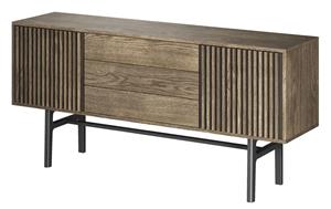 24Designs Keld Dressoir - Eiken Smoke - Lamellen Patroon