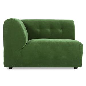 HKliving-collectie Vint bank element links 1,5-seat royal velvet groen