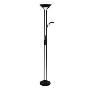 Bussandri Exclusive Vloerlamp Platt Metaal Ø25,4cm Zwart