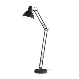 Ideal Lux Landelijke Vloerlamp -  Wally - Metaal - E27 - Zwart