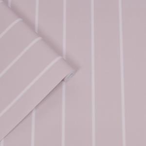 Laura Ashley  Vliesbehang - Saltram Stripe Pale Amethyst - Roze