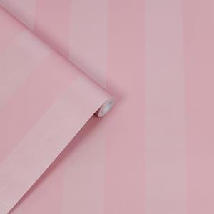 Laura Ashley  Vliesbehang - Lille Pearlescent Stripe - Paars