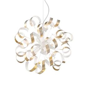 Ideal Lux Moderne Gouden Hanglamp Vortex -  - Metaal - E14 - 6 Lichtpunten - 53 X 53 X 115 Cm