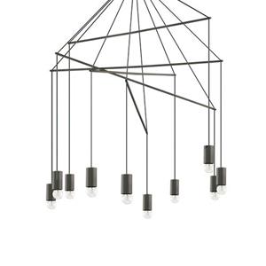 Ideal Lux  Pop - Hanglamp - Metaal - E27 - Zwart
