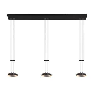 Steinhauer 3-lichts Hanglamp Zwart  Piola Transparant