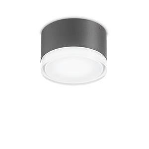Ideal Lux Moderne Grijze Plafondlamp -  Urano - Metaal - Gx53 - 12 X 12 X 7,5 Cm