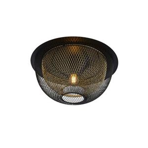 Bussandri Exclusive Plafondlamp Honeycomb Metaal Ø40cm Zwart