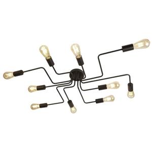 Bussandri Exclusive Plafondlamp Circuit Metaal L:82cm Zwart