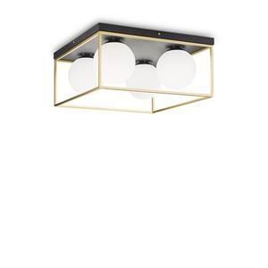 Ideal Lux  Lingotto - Plafondlamp - Metaal - E14 - Messing