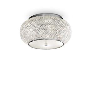 Ideal Lux  Pasha' - Plafondlamp - Metaal - E14 - Chroom