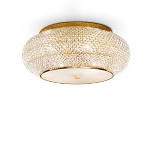Ideal Lux  Pasha' - Plafondlamp - Metaal - E14 - Goud