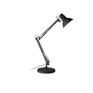 Ideal Lux Landelijke Tafellamp -  Wally - Metaal - E27 - Zwart