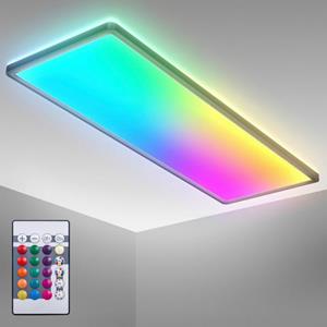 B.K.Licht Led-plafondlamp BK_PL1555 RGBW Deckenlampe, LED Panel, mit Farbwechsel, Dimmbar (1 stuk)